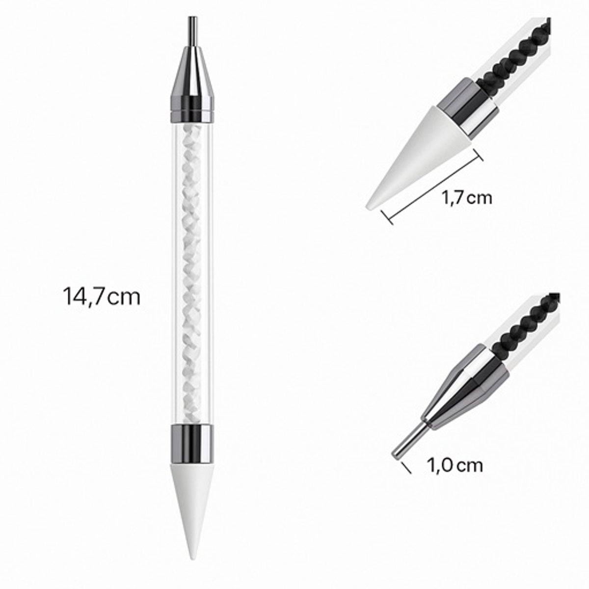 Wax Potlood, Rhinestone Picker, Nail art tools - Dual Dotting Tool