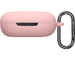 kwmobile cover voor oordopjes case - geschikt voor Shokz OpenFit 2 T920 - Trendy beschermhoes draadloze oordopjes in oudroze