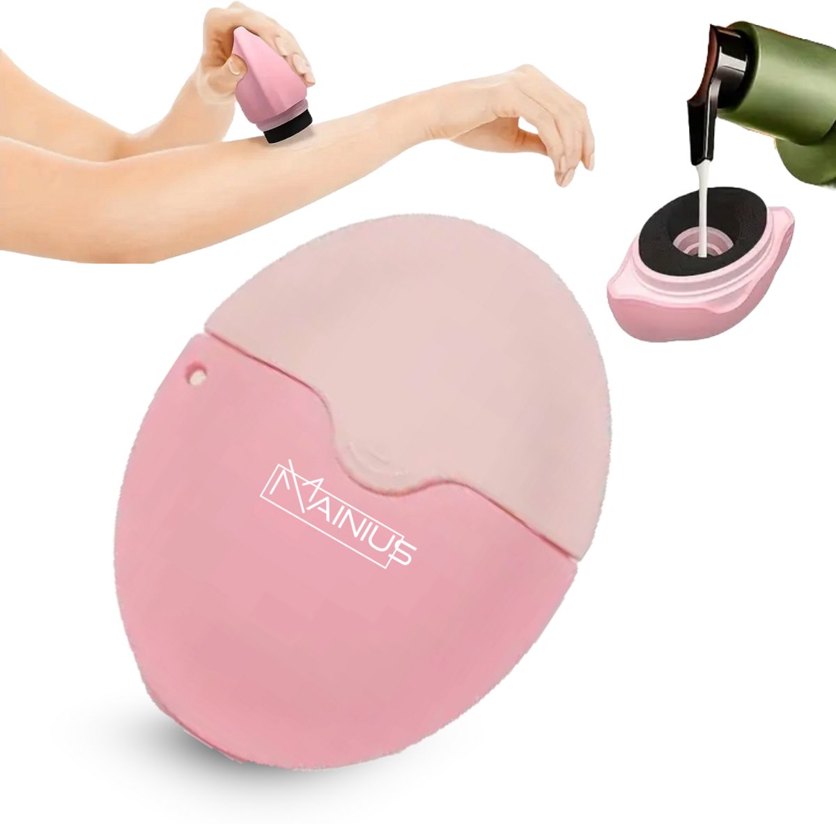 MAINUS SUNBUDDY - Zonnebrand Applicator | Handsfree Zonnebrandcrème Kwast | Hervulbaar | Voor Kinderen & Volwassenen | Zomer Must-Have | Vakantie Reis Accessoire | Anti-Plak & Hygiënisch