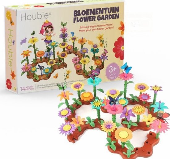HOUBIE® Bloemen Speelgoed – 144st - Jongens Speelgoed 5 Jaar - Sinterklaas cadeautjes speelgoed Meisjes speelgoed 6 jaar Open ended speelgoed 8 jaar Kleuter speelgoed 3 jaar - Kinderspeelgoed speelgoed 4 jaar Meisjes 7 jaar - Speelgoed meisje 3 jaar