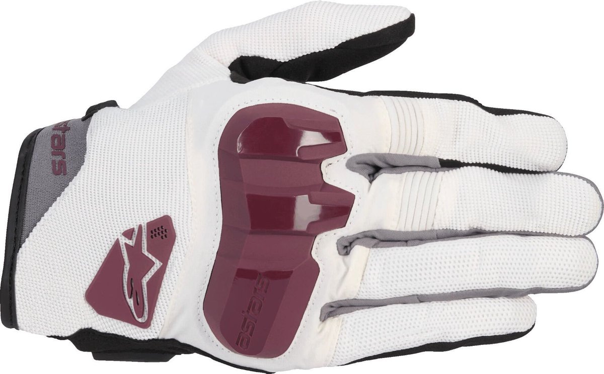 Alpinestars Chrome Women's Off Wit Burgundy Handschoenen - Handschoen