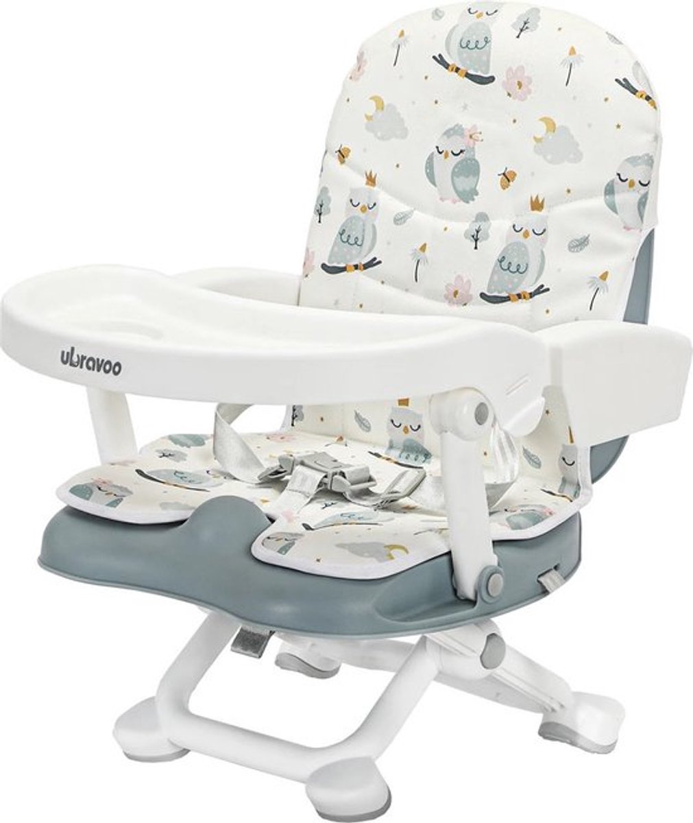 Gran Vida® - Eetstoeltje - Stoelverhoger - Lichtgewicht - Opvouwbaar - Makkelijk Schoon te Maken - Vanaf 6 Maanden - Uilen