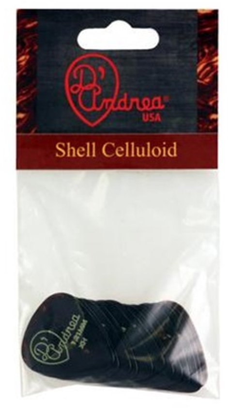 Shell Plectuim D'Andrea - Shell Celluloid - Plectrum - Extra Heavy - 1.21 mm - 12-pack ...