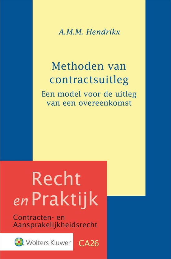 Methoden van contractsuitleg - cover