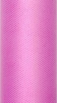 Partydeco Donker roze tule - 30 cm breed x 9 meter