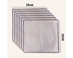 Keukenreinigingsdoek Herbruikbaar - Staaldraad Reinigingsdoek - Set van 6 - Niet-Stick Olievaatdoek Voor Pannen - Fornuis Roest Verwijderen - Schoon Gereedschap