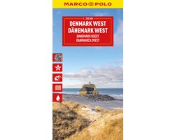 Omslag van Marco Polo Wegenkaart - Marco Polo Wegenkaart Denemarken-West