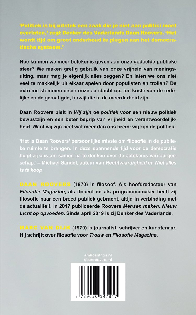 Wij zijn de politiek - back cover
