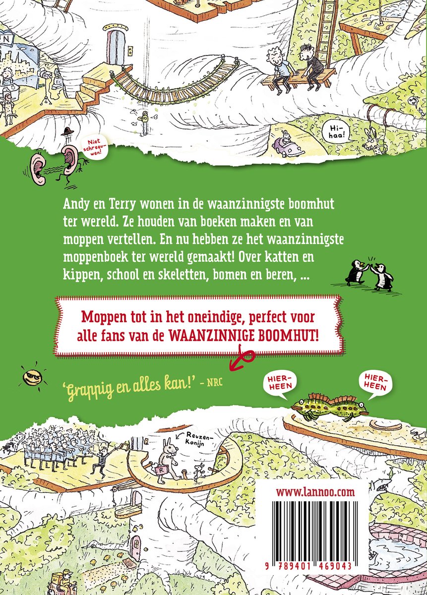 De waanzinnige boomhut - Het waanzinnige moppenboek - back cover