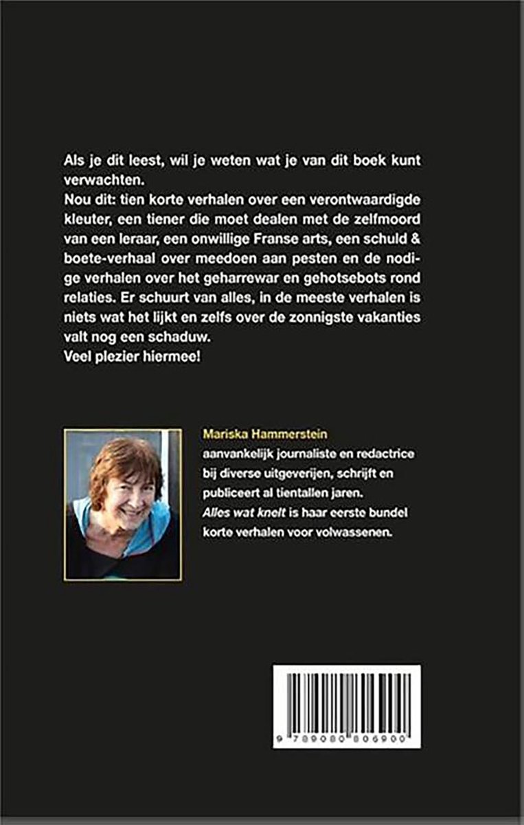Alles wat knelt - back cover