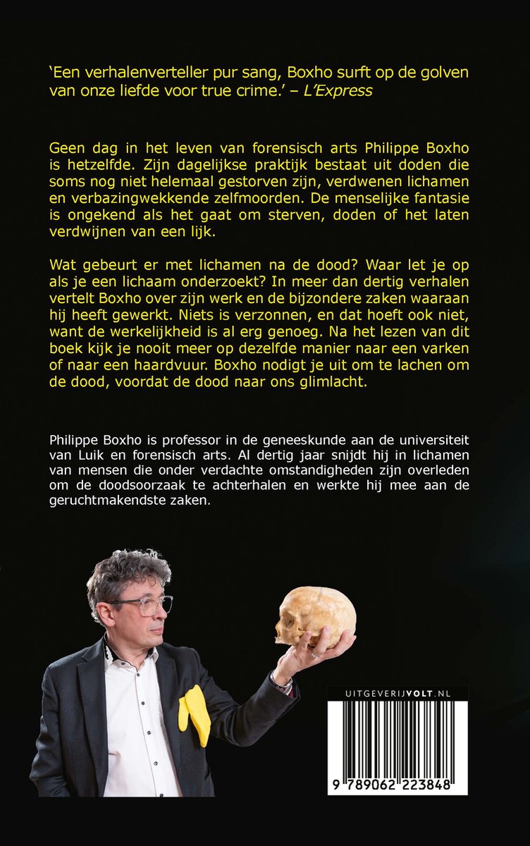 De doden spreken - back cover