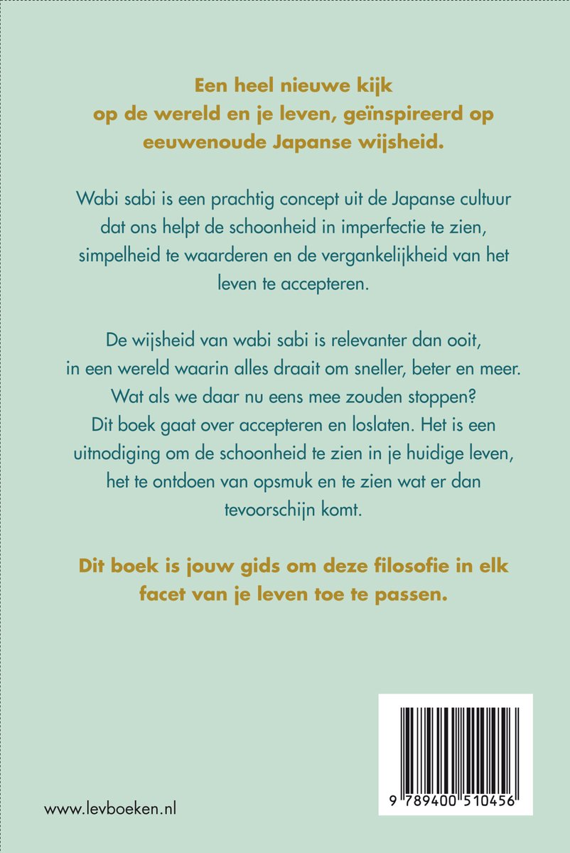 Wabi sabi - back cover