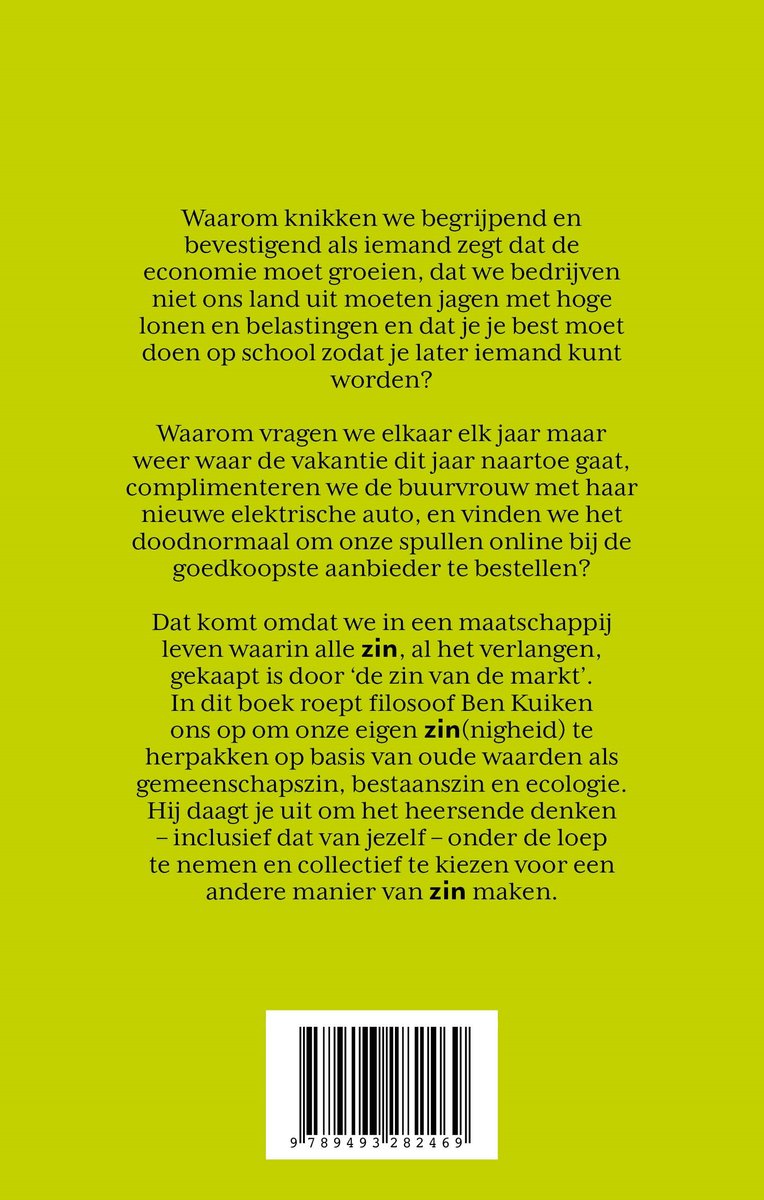 Het zinnigste boek dat je ooit zult lezen - back cover
