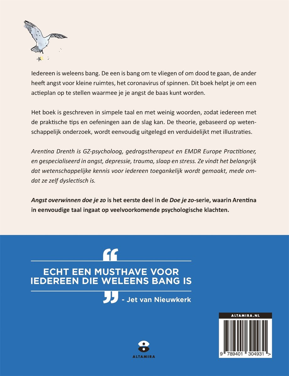 Doe je zo - Angst overwinnen doe je zo - back cover