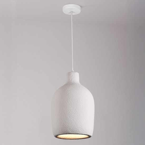 LumenXL - Suspension Wabi Sabi Hikari - Effet pierre Ø31 cm - Wit - E27