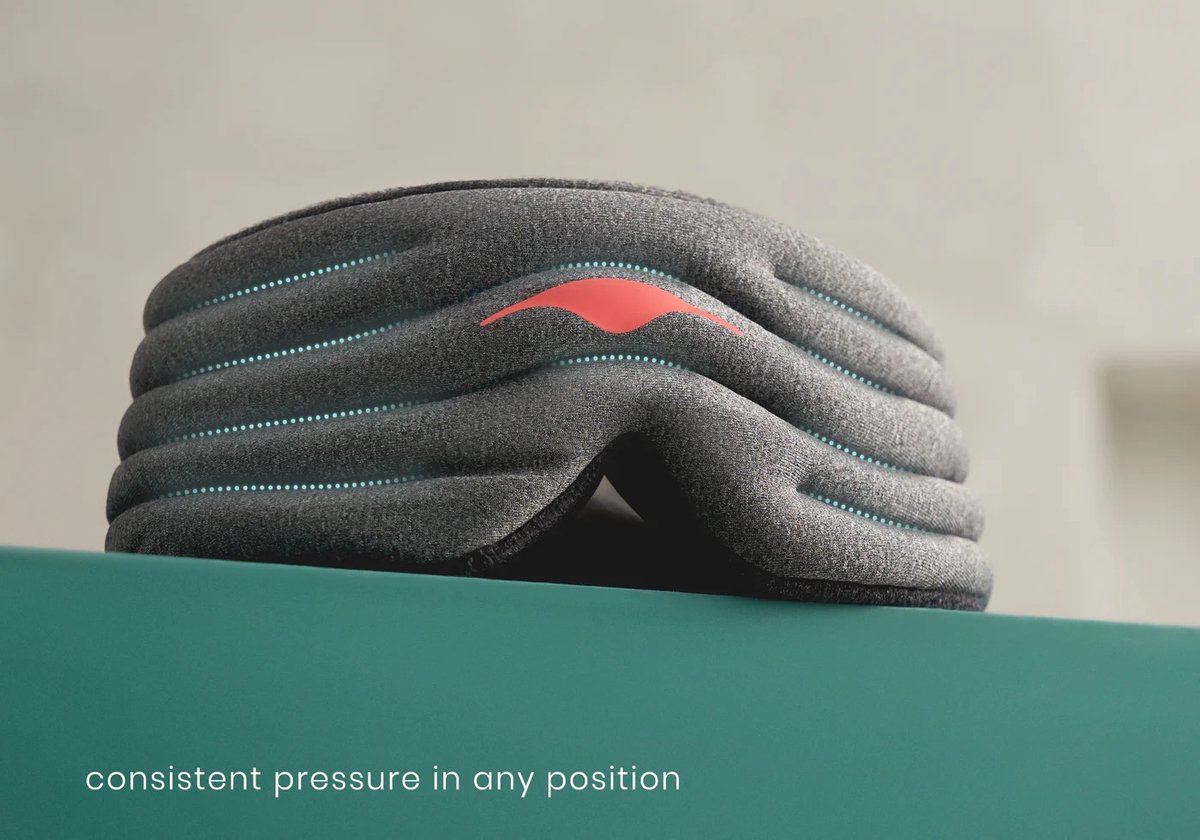 Manta WEIGHTED Sleep Mask - Verzwaard slaapmasker – 100% verduisterend – Geen druk op ogen – Zacht & ademend – Volledig verstelbaar – Voor diepe ontspanning en betere slaap - Geschikt voor zijslapers — afbeelding 8
