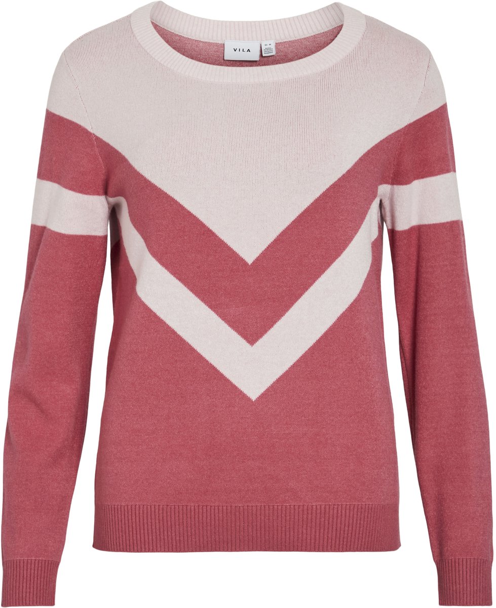 VILA - VIRIL O-NECK L/S DETAIL KNIT TOP - NOOS - Dames - Gebreide truien