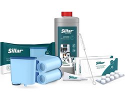Sillar 3x Waterfilters AquaClean + Ontkalker 500ml + 20 x 2g Reiningstabletten + Smeermiddel + Reinigingsborstel - set compatibil met Philips Saeco koffiemachine - vervanging CA6903