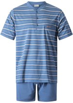 Gentlemen - Pyjama court homme 114284 - 100% coton - pyjama court - col boutonné - bleu - taille 3XL