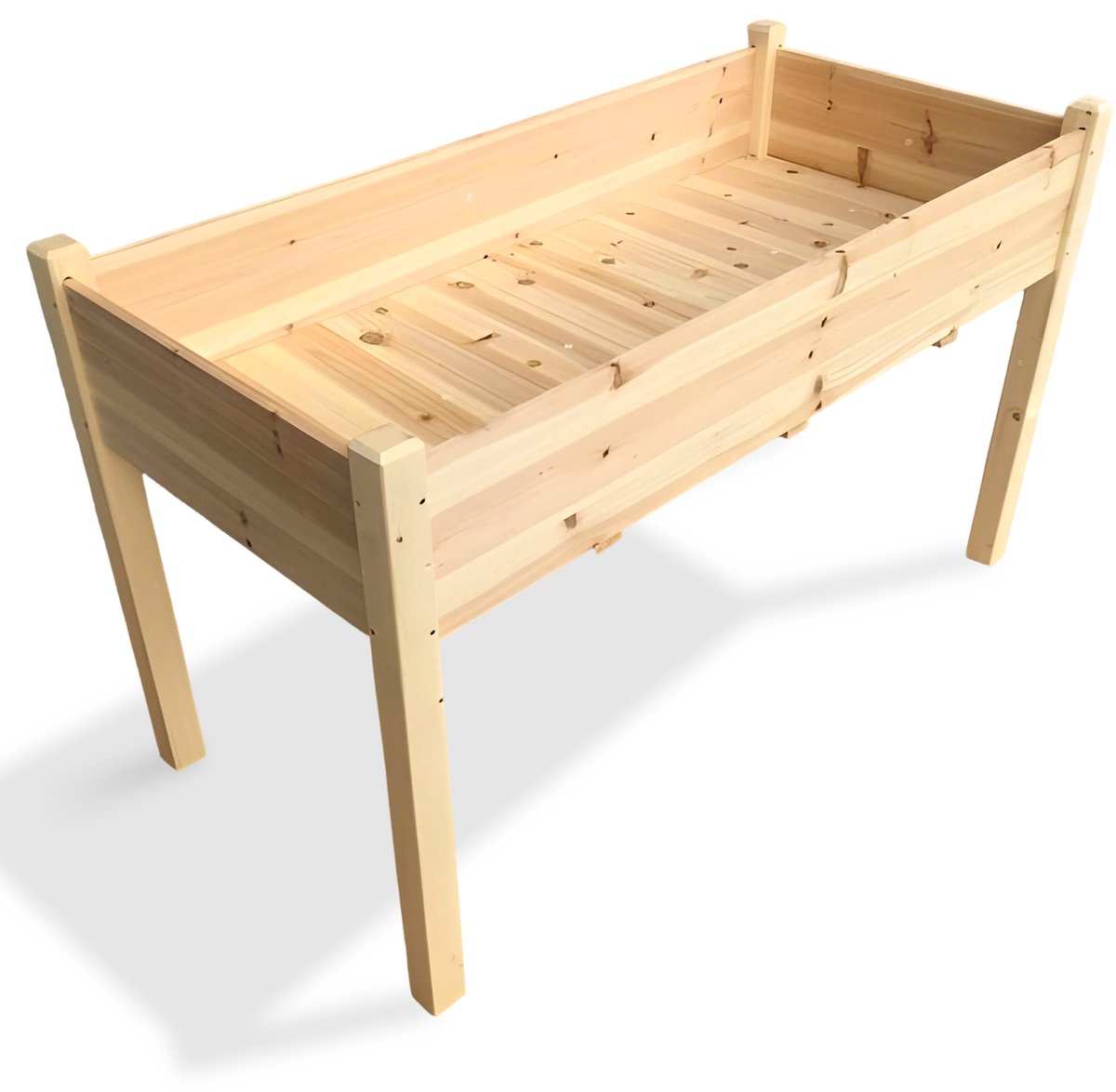 IvoQ Verhoogde Plantenbak – FSC Hout – Houten Kweekbak – Weerbestendig – 126x60x76 cm – Voor Balkon & Tuin