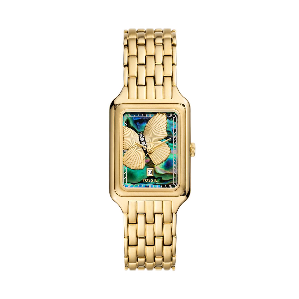 Fossil RAQUEL Dames Horloge 26 mm - Goudkleurig