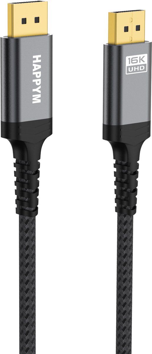 Displayport 2.1 Kabel – Ultra High Speed 16K60Hz voor Haarscherpe Beeldkwaliteit - 3 Meter - 8k 120hz - 4k 240hz