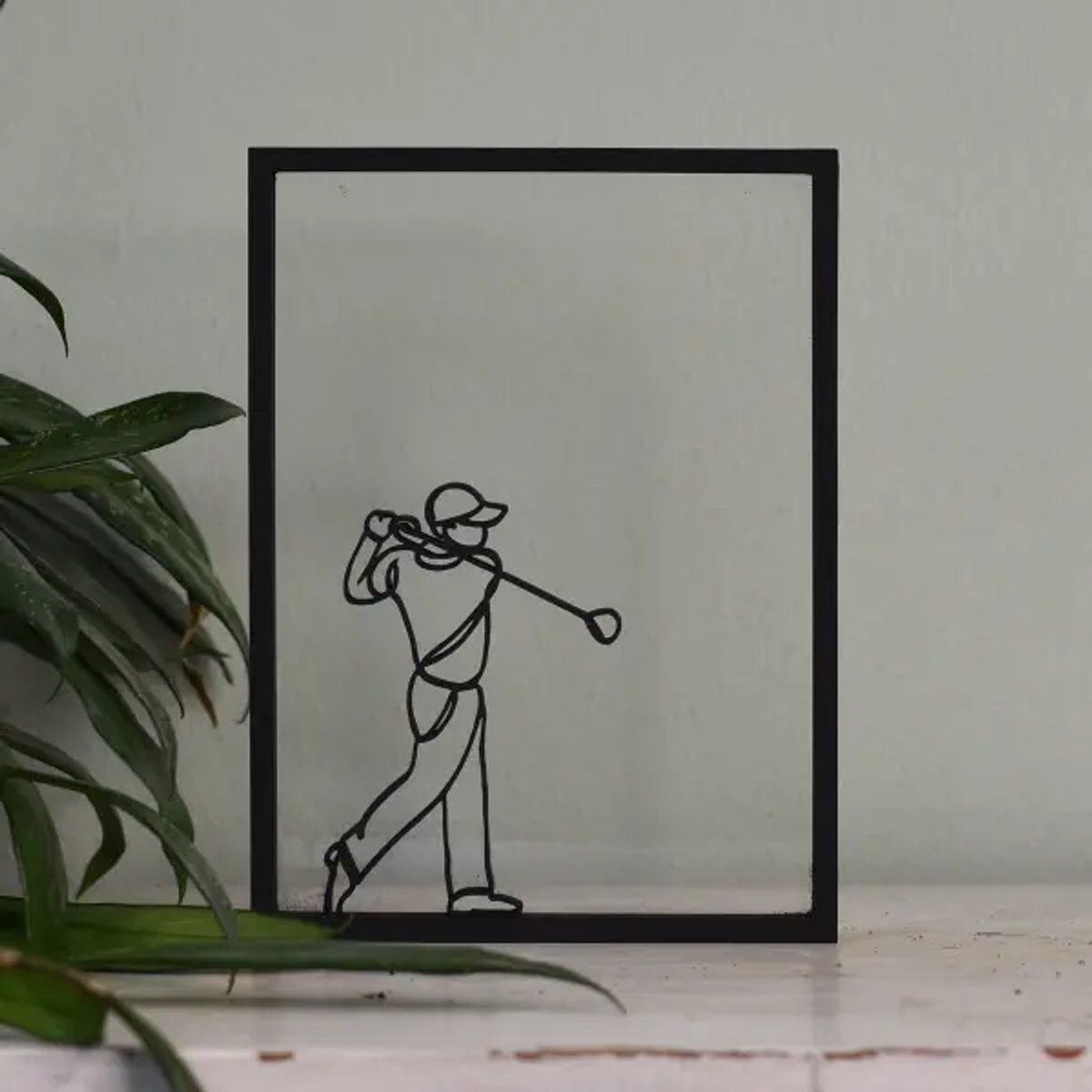 Houten Lijstje - Floating Frames - Golfer