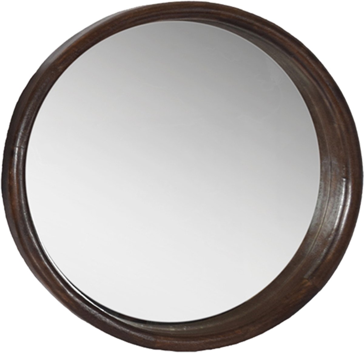 by Mooss - Spiegel - Walnoot - Bruin - Rond - Ã˜ 45 cm