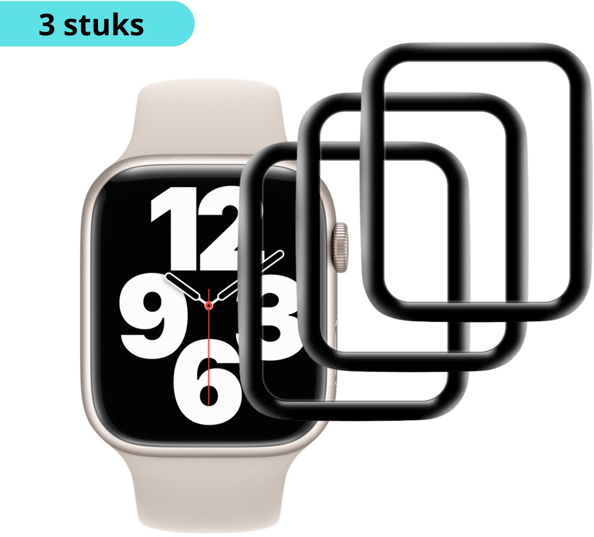 MY PROTECT - 3x Screenprotector Geschikt Voor Apple Watch Series 10 46mm - Transparant