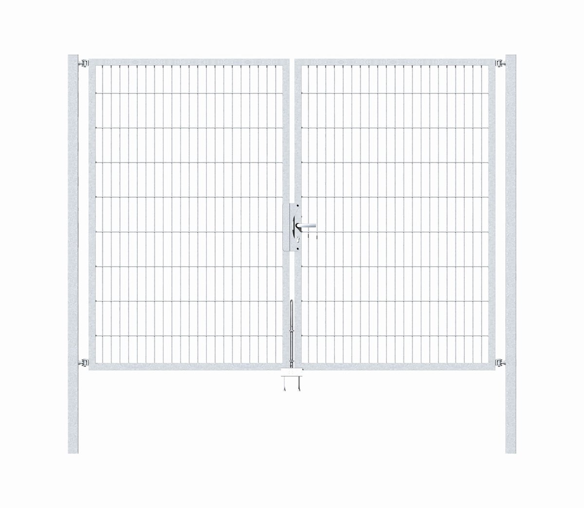 Alberts 647940 Dubbele poort Flexo met toebehoren, thermisch verzinkt, breedte 250 cm, hoogte 200 cm