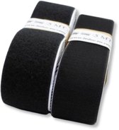 Zelfklevend Klittenband 50 mm - 5 m haak + 5 m lus - Zwart