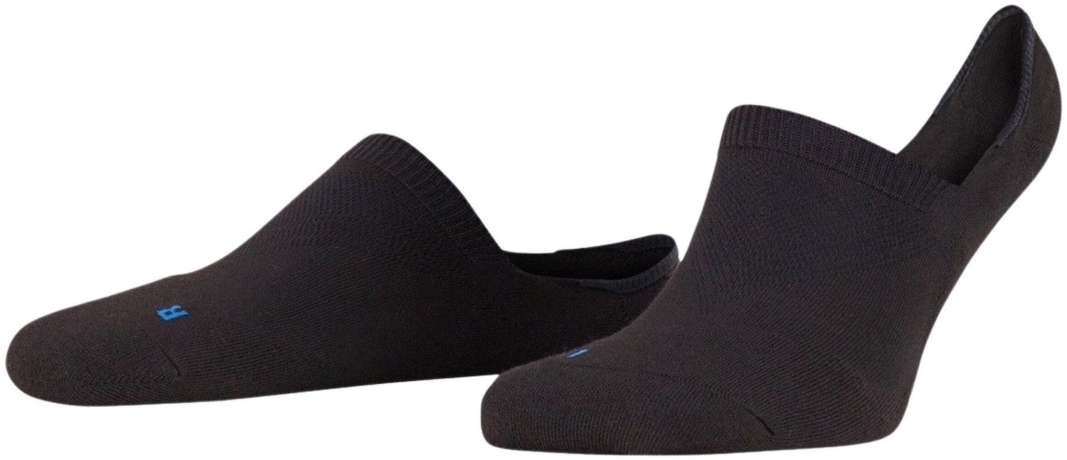 FALKE Cool Kick onzichtbar eenkleurig functioneel materiaal footies unisex zwart - maat 35-36