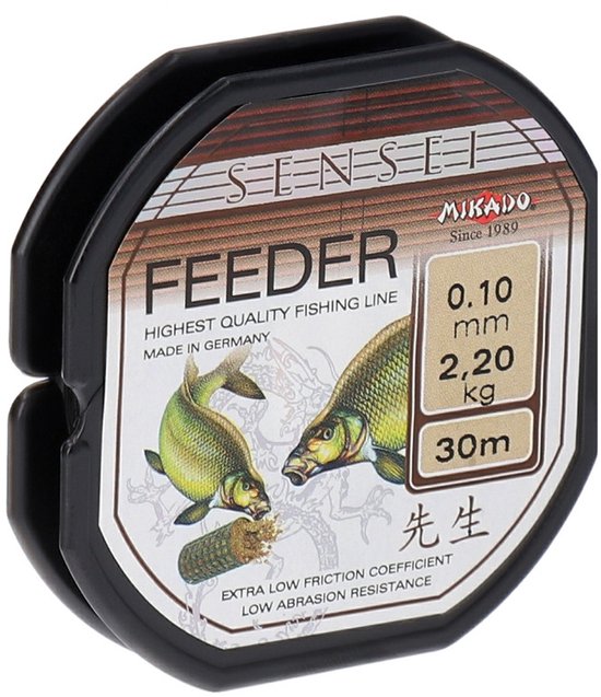 LIGNE DE PÊCHE | Mikado | Line Sensei | Chargeur | 0,12 mm/2,80 kg/30 m | FAIBLE RÉSISTANCE À L'AMBRASION | Fabriqué en Allemagne | Ligne de pêche de la plus haute qualité | Noir