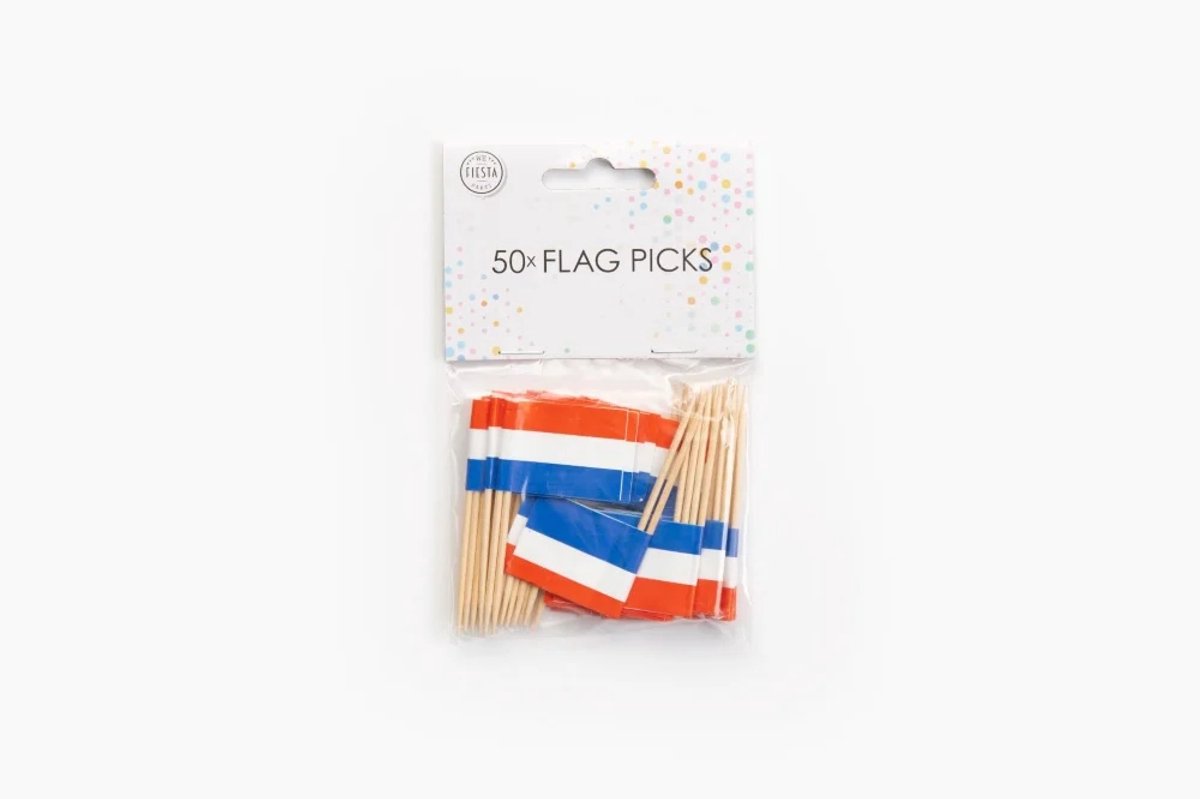 150x Cocktail prikkers Nederlandse vlag EAN.8720823883605