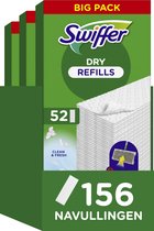 Swiffer Balai Attrape-Poussière - Lingettes Sèches Propre & Frais - 3 x 52 pièces