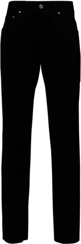 Zwarte Sunwill werkbroek met rechte pijpen en knopen.