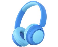 StayPowered Koptelefoon voor Kinderen - Kinderhoofdtelefoon met 60 Uur Accu en Volumebegrenzing - Draaibare Oorschelpen - Zachte Oorkussens - Ingebouwde Microfoon - Bluetooth - Eenvoudige Bediening - Blauw - Levering Sneller dan Aangegeven!
