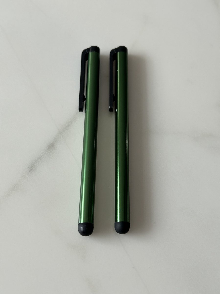 2 Stuks Tablet & Telefoon Stift / Robuuste Touchpen / Touchstift / Touch / Touchscreen Pen - Groen