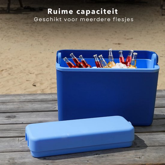 Cheqo® Koelbox - Frigobox - Coolbox - 12 Liter - Smal Model - Ideaal voor Picknick - Compact en Blauw van Merkloos — afbeelding 3