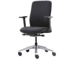 Office Hero® Pharaoh Ergonomische Bureaustoel - Bureaustoelen voor Volwassenen - Aluminium Voetenkruis - Zwart - Stof - Gemonteerd geleverd