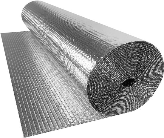 NAIZY isolerende folie 1x10 m thermische folie dak dubbele aluminium luchtbel folie isolerende wol isolerende folie koude bescherming film raam thermische folie thermische isolatie, koude bescherming verduistering isolerend behang