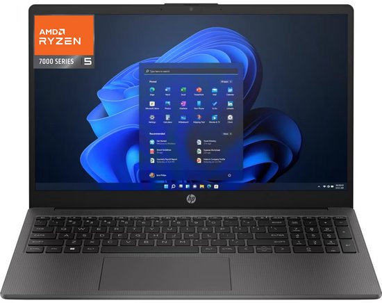 HP 255 G10 - 15,6" FHD - Ryzen 5 7530U - 32GB - 512GB SSD - Windows 11 Pro - 2 jaar garantie