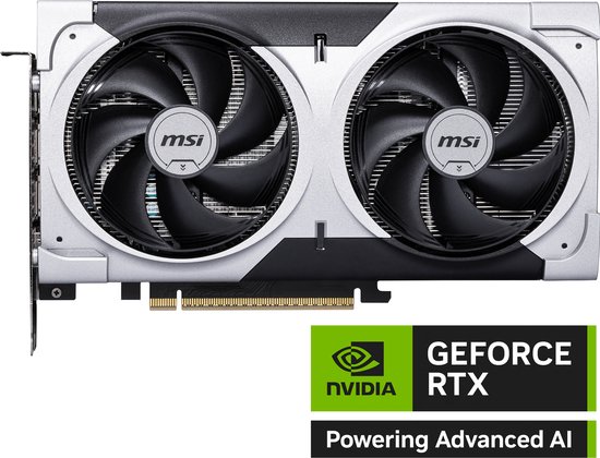 MSI NVIDIA GeForce RTX 5060 Ti 8GB GDDR7 OC PLUS PCIe 5.0 Gaming Grafische Kaart 8K HDMI DisplayPort
