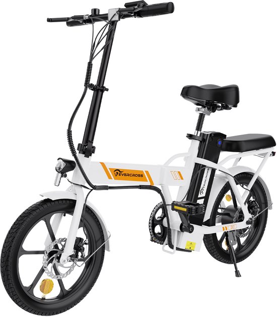 EVERCROSS EK5 Elektrische Fiets - Opvouwbaar E-Bike - 16 Inch - 25km/u - Wit