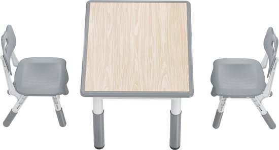 LIFEZEAL Kindertafel met 2 stoelen, 3-in-1 schildertafel