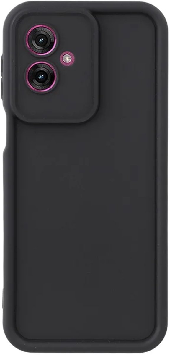 Hoesje voor Motorola Moto G55 - Phonesta Grooved Silicone Back Cover - Zwart