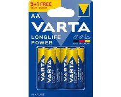 Varta Longlife Power AA - Alkaline Batterijen - 6 Stuks