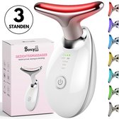 Boncy® Premium Huidverjongingsapparaat - Infraroodtherapie Gezichtsmassage & Nekmassage Apparaat - Gua Sha Rood Licht Therapie - Anti Aging Facelift Guasha Schrapers Infraroodlamp - Infrarood Lichttherapie EMS Rimpel Red Light Therapy Gezicht Massage