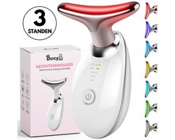 Boncy® Premium Huidverjongingsapparaat - Infraroodtherapie Gezichtsmassage & Nekmassage Apparaat - Gua Sha Rood Licht Therapie - Anti Aging Facelift Guasha Schrapers Infraroodlamp - Infrarood Lichttherapie EMS Rimpel Red Light Therapy Gezicht Massage