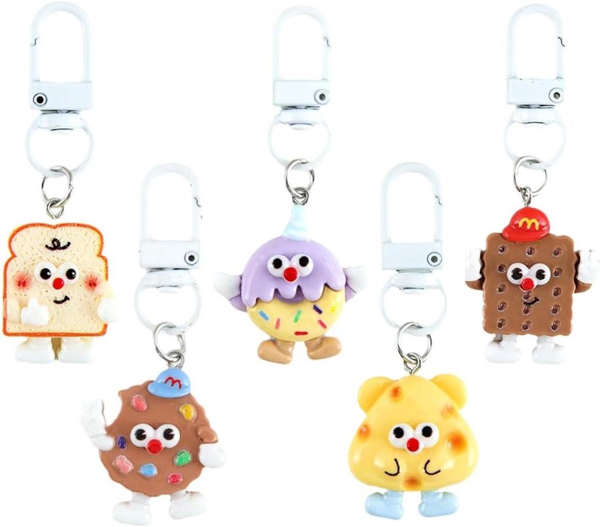 Pack of 5 Key Chains - Gift Idea for Party, Birthday, Children, and Adults